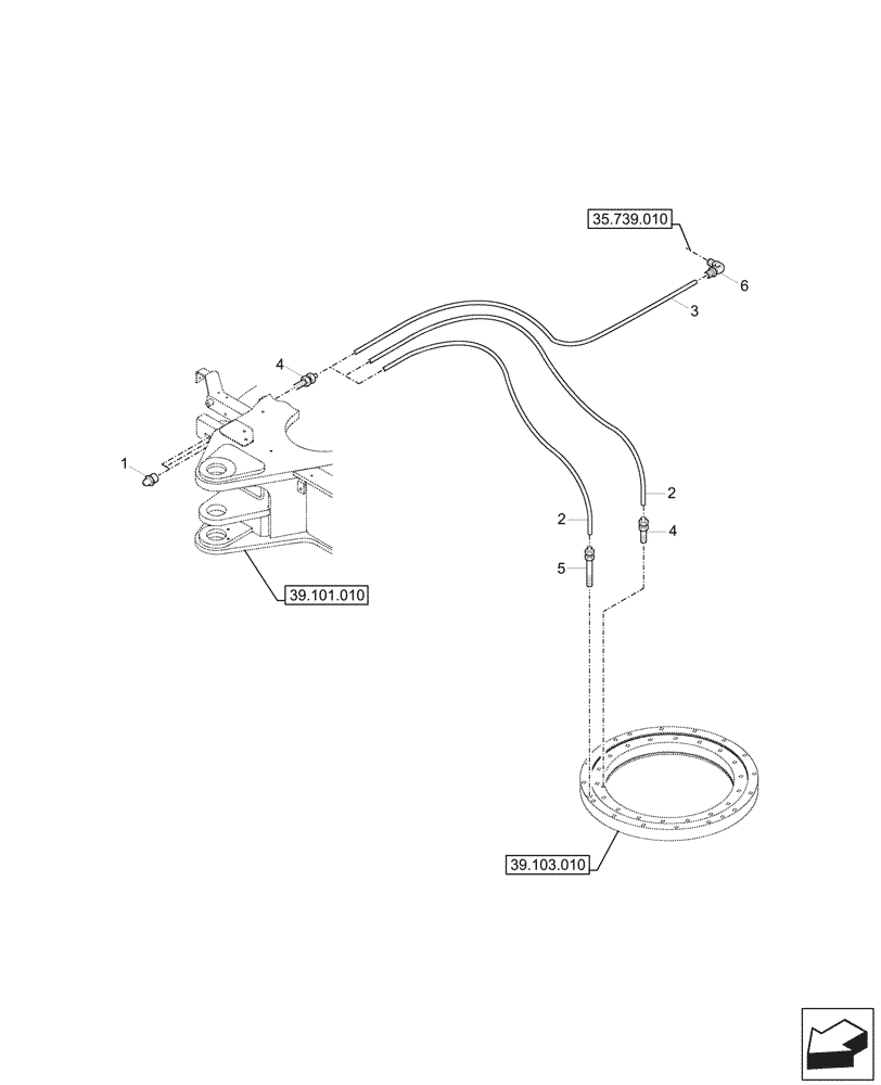 Схема запчастей Case CX26C - (71.460.010) - LUBRICATION LINE (71) - LUBRICATION SYSTEM