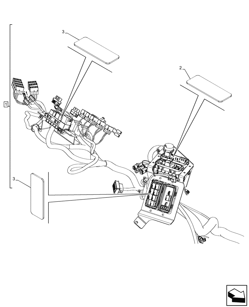 Схема запчастей Case 590SN - (90.108.160) - VAR - 423060, 423061, 423062 - DECAL, SEMI-POWERSHIFT, POWERSHIFT, TRANSMISSION, FUSE, RELAY (90) - PLATFORM, CAB, BODYWORK AND DECALS