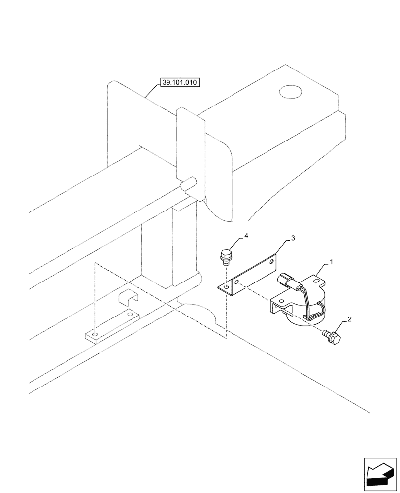 Схема запчастей Case CX290D LC SL - (55.417.010) - VAR - 781847 - REVERSE ALARM (55) - ELECTRICAL SYSTEMS