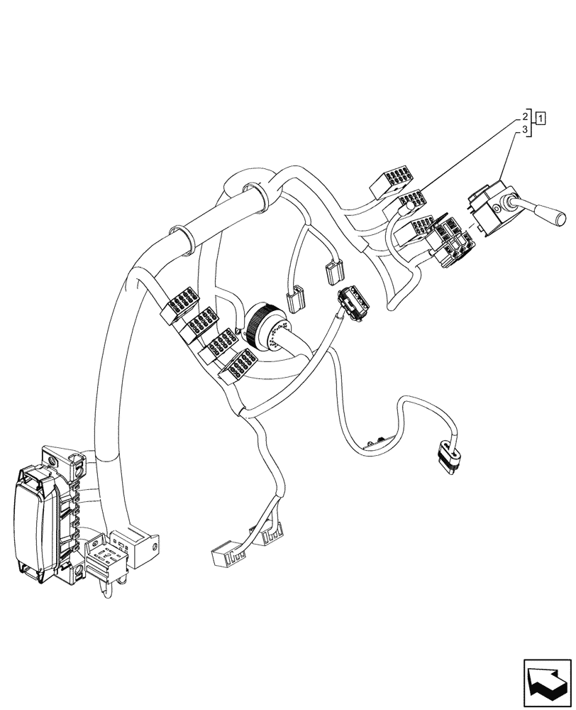 Схема запчастей Case 580SN WT - (55.405.070) - VAR - 423058, 423059 - POWERSHUTTLE, TRANSMISSION, FRONT, CONSOLE, INDICATOR LIGHT, SWITCH (55) - ELECTRICAL SYSTEMS