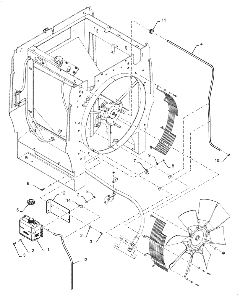 Схема запчастей Case 821G - (35.300.040[03]) - COOLANT RECOVERY SYSTEM (35) - HYDRAULIC SYSTEMS