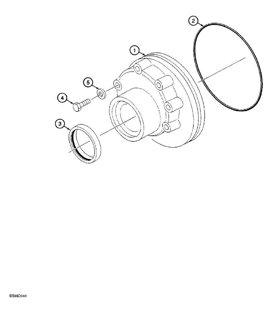 Схема запчастей Case 580SL - (6-096) - CLARK POWERSHIFT TRANSMISSION ASSEMBLY, OIL PUMP (06) - POWER TRAIN