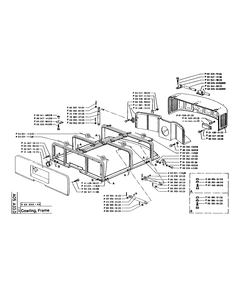 Схема запчастей Case 160CL - (05) - COWLING, FRAME (05) - UPPERSTRUCTURE CHASSIS