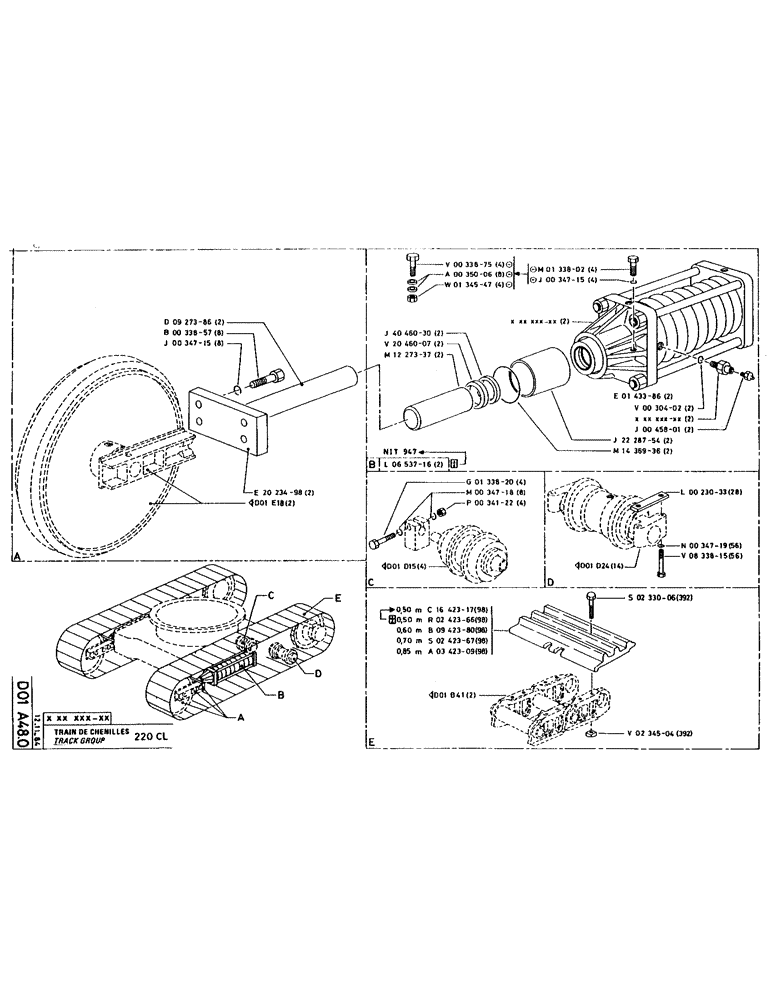 Схема запчастей Case 160CKS - (083) - TRACK GROUP (04) - UNDERCARRIAGE