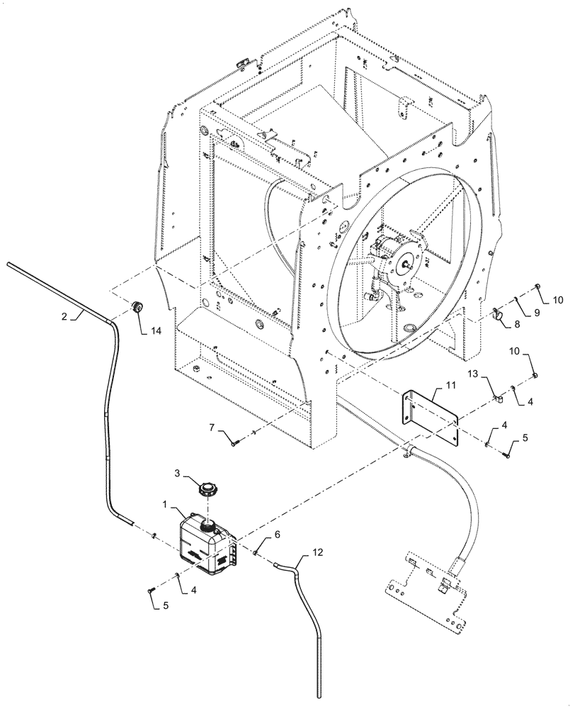 Схема запчастей Case 921G - (35.300.040[03]) - COOLANT RECOVERY SYSTEM (35) - HYDRAULIC SYSTEMS