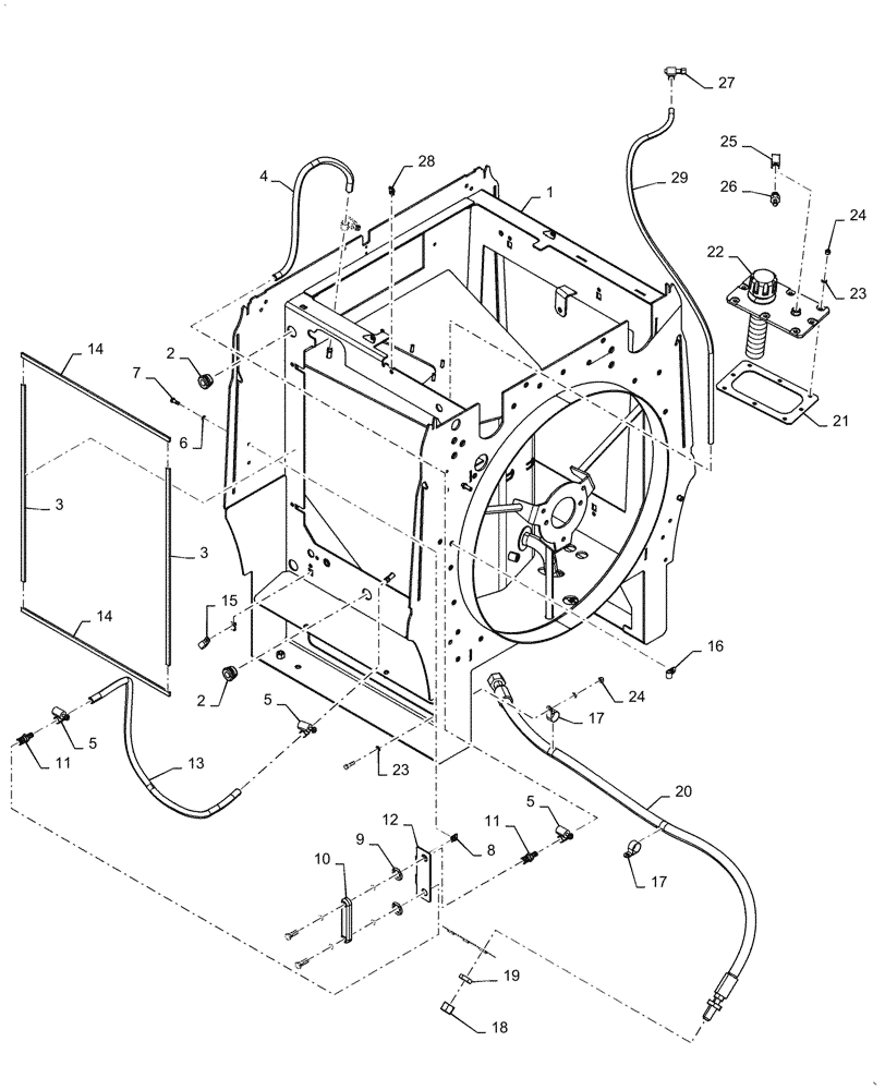 Схема запчастей Case 921G - (35.300.040[01]) - HYDRAULIC RESERVOIR ASSEMBLY (35) - HYDRAULIC SYSTEMS