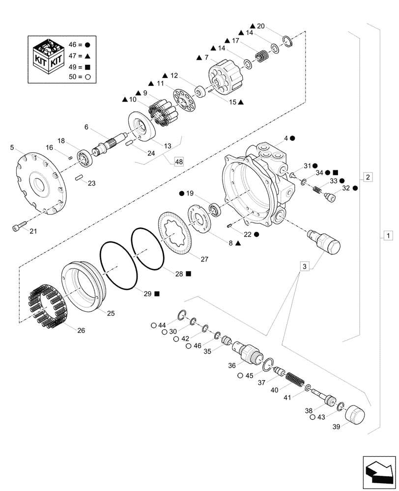 Схема запчастей Case CX26C - (35.352.010) - SWING REDUCTION UNIT, COMPONENTS (35) - HYDRAULIC SYSTEMS