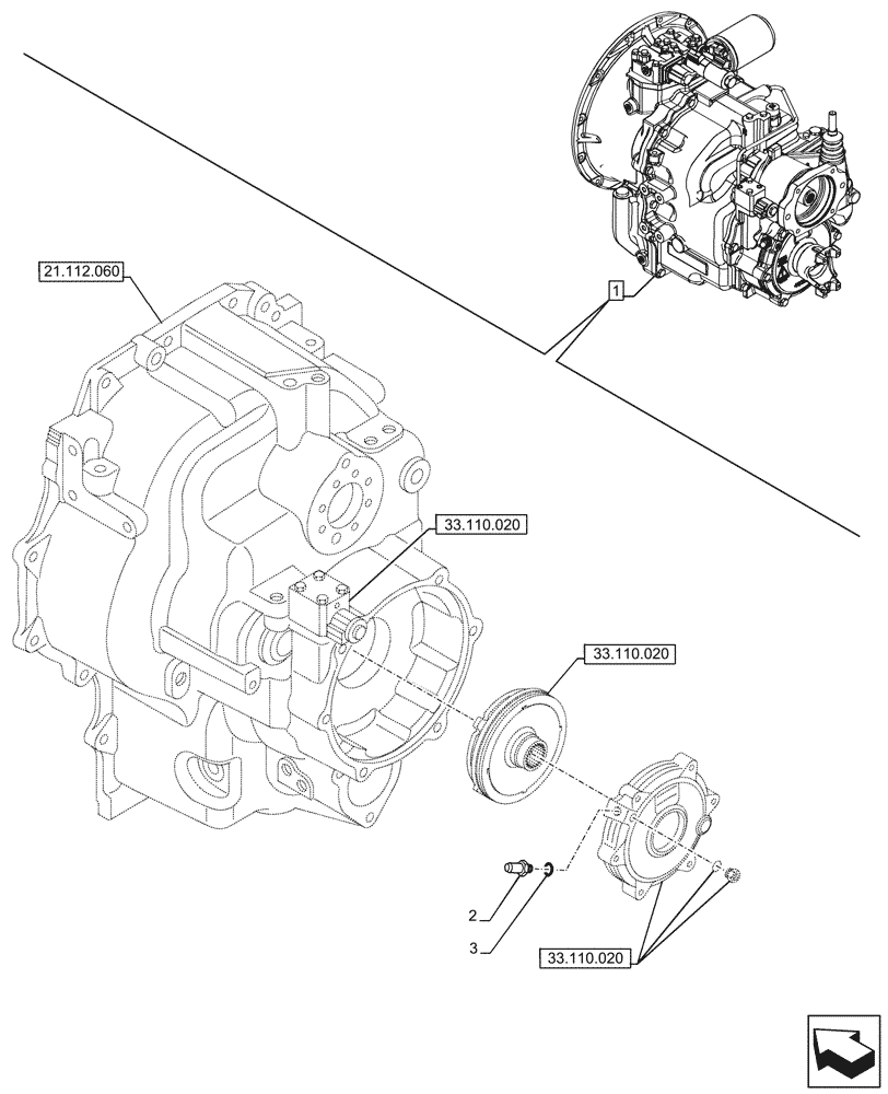 Схема запчастей Case 580SN - (55.031.030) - VAR - 423059 - TRANSMISSION, POWERSHUTTLE, COMPONENTS, PRESSURE SWITCH, 4WD (55) - ELECTRICAL SYSTEMS