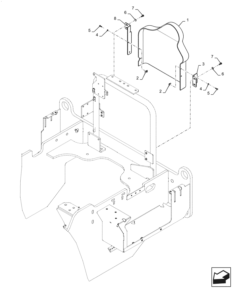 Схема запчастей Case 821G - (10.102.030[01]) - VAR - 782440 - DRIVE BELT COVER, W/ AIR CONDITIONING (10) - ENGINE