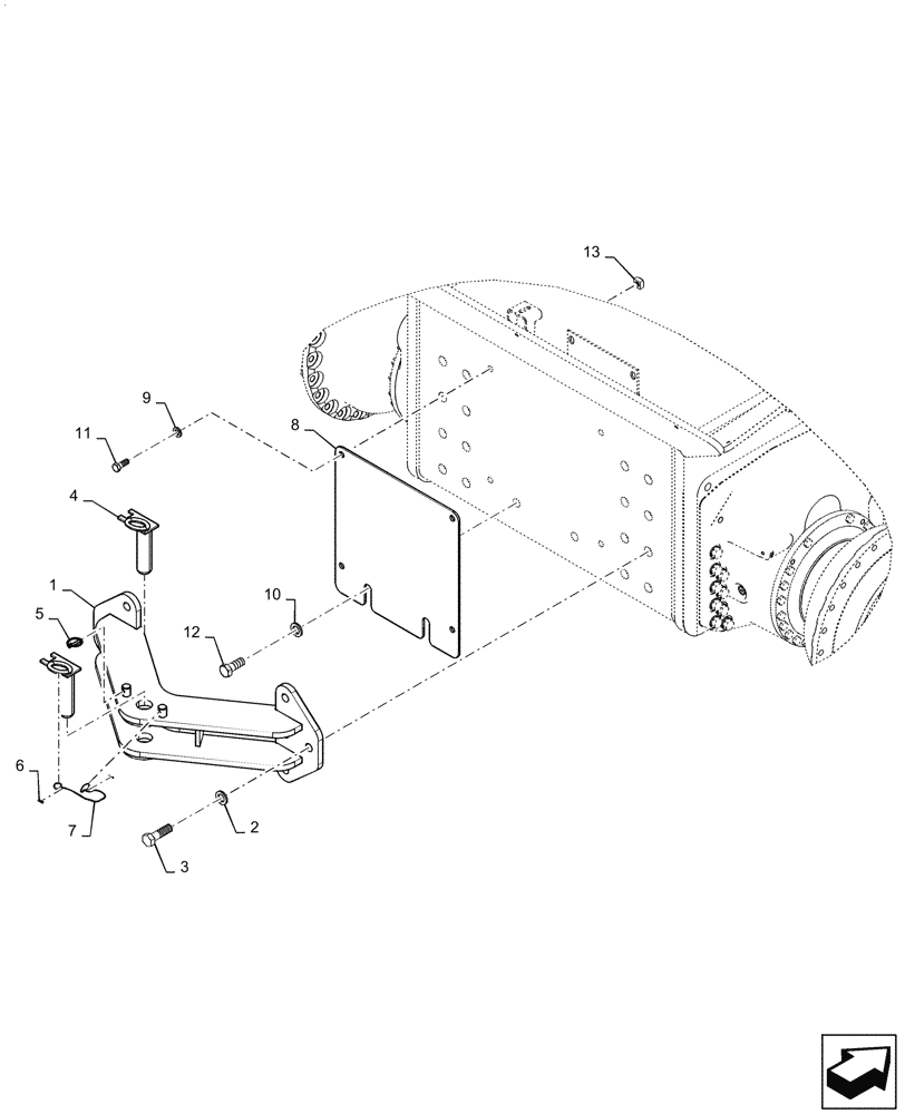 Схема запчастей Case 2050M LGP PAT - (37.100.010) - VAR - 784573 - DRAWBAR (37) - HITCHES, DRAWBARS & IMPLEMENT COUPLINGS