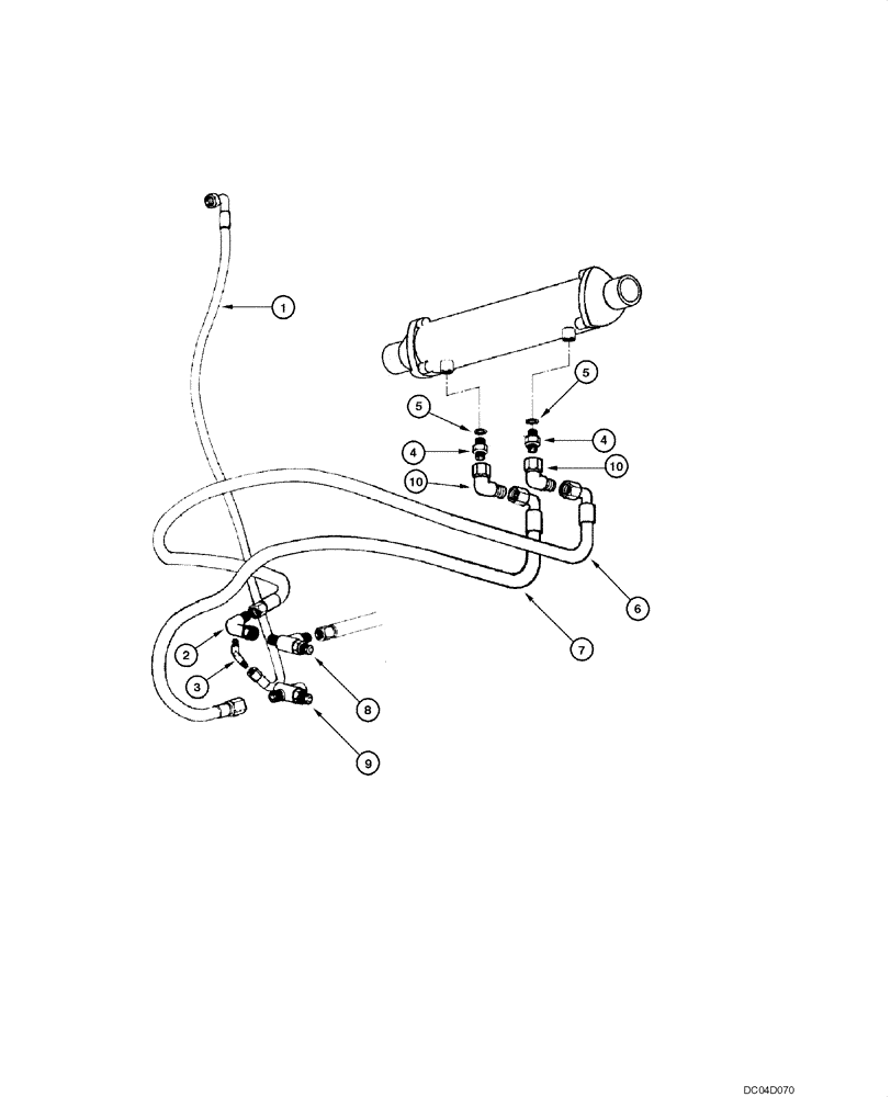 Схема запчастей Case 885 - (06.21[00]) - TRANSMISSION - OIL COOLING (06) - POWER TRAIN