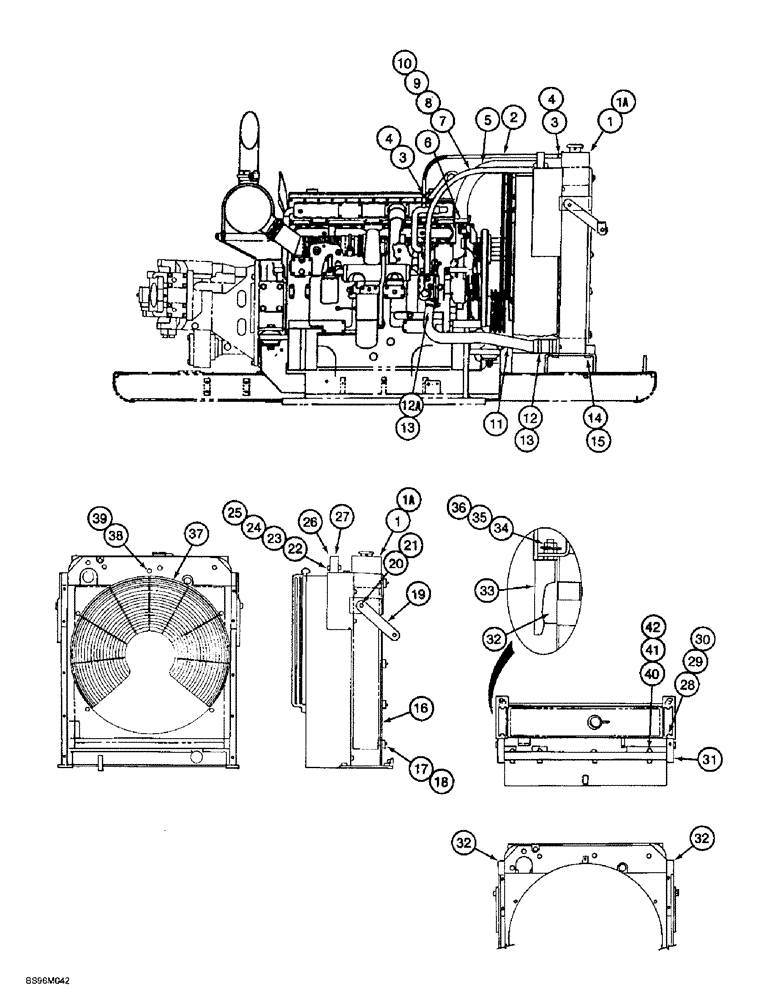 Схема запчастей Case 9060B - (2-06) - RADIATOR MOUNTING AND ATTACHING PARTS (02) - ENGINE