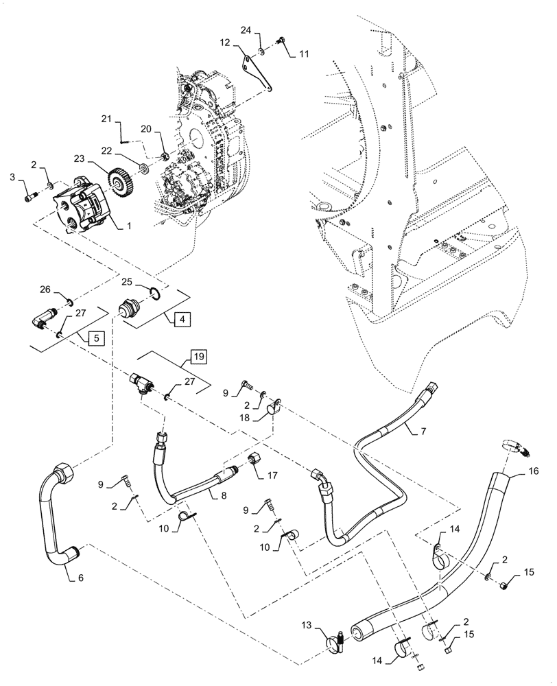 Схема запчастей Case 921G - (33.202.020[01]) - MAIN HYDRAULIC BRAKE (33) - BRAKES & CONTROLS