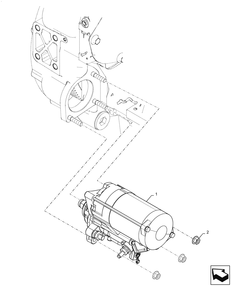 Схема запчастей Case 1121G - (55.201.010) - STARTER MOTOR (55) - ELECTRICAL SYSTEMS