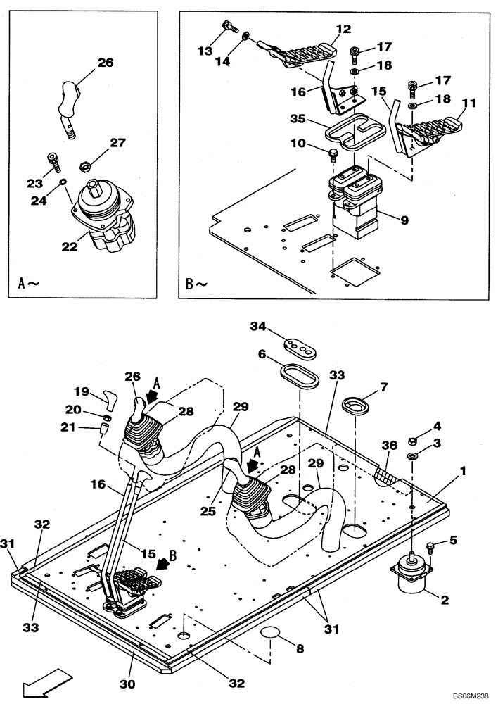 Схема запчастей Case CX290B - (09-09) - CONTROLS - OPERATORS COMPARTMENT (09) - CHASSIS/ATTACHMENTS