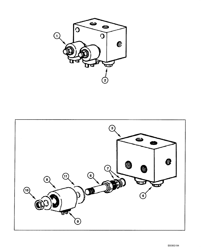 Схема запчастей Case 865 - (08.18[00]) - BLADE HYDRAULIC CIRCUIT - FLOAT SOLENOID VALVE (08) - HYDRAULICS