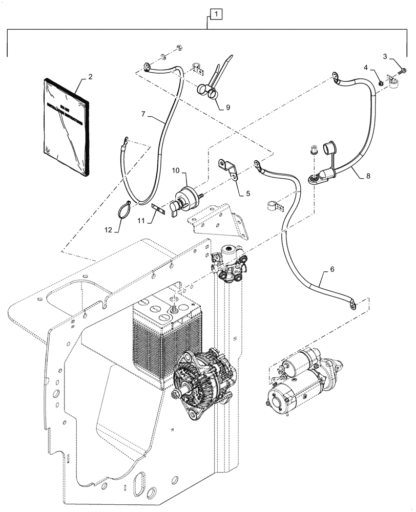 Схема запчастей Case SV340 - (88.100.55[07]) - DIA KIT, BATTERY DISCONNECT (88) - ACCESSORIES