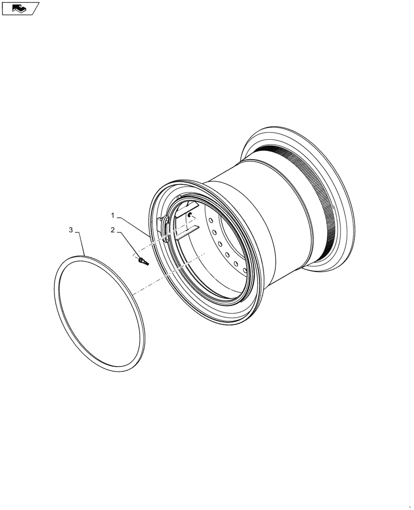 Схема запчастей Case 1021G - (44.511.010) - VAR - 9420446, 8420447, 9420449, 9420812 - WHEEL ASSEMBLY (44) - WHEELS