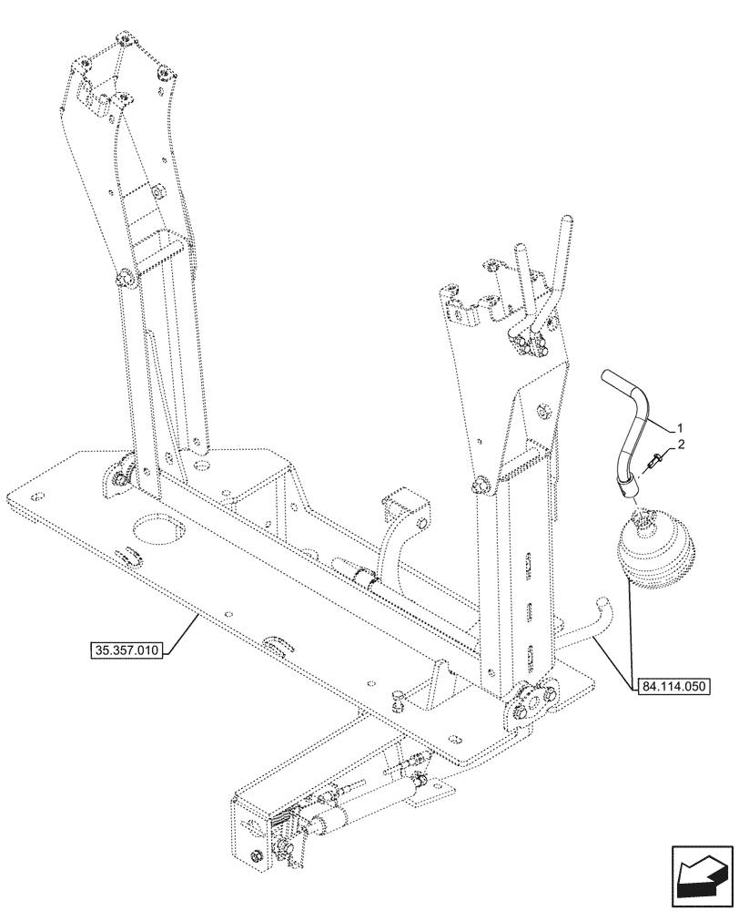 Схема запчастей Case 590SN - (84.114.070) - VAR - 423078, 747669 - BOOM, TRANSPORT LOCK, MECHANICAL, CONTROLS, FOOT, LEVER, PILOT CONTROLS (84) - BOOMS, DIPPERS & BUCKETS