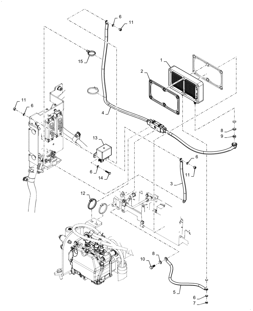 Схема запчастей Case 1021G - (55.414.010[01]) - VAR - 482322 - GRID HEATER (55) - ELECTRICAL SYSTEMS