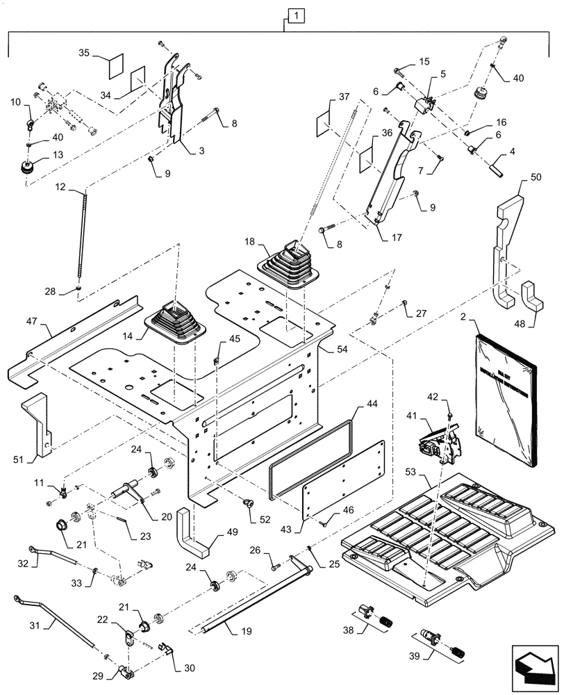 Схема запчастей Case SR175 - (88.100.29[01]) - DIA KIT, HAND CONTROL (88) - ACCESSORIES