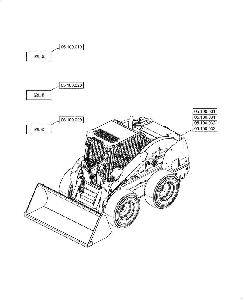 Схема запчастей Case SV340 - (00.000.05) - PICTORIAL INDEX - MACHINE COMPLETION AND EQUIPMENT (00) - GENERAL & PICTORIAL INDEX