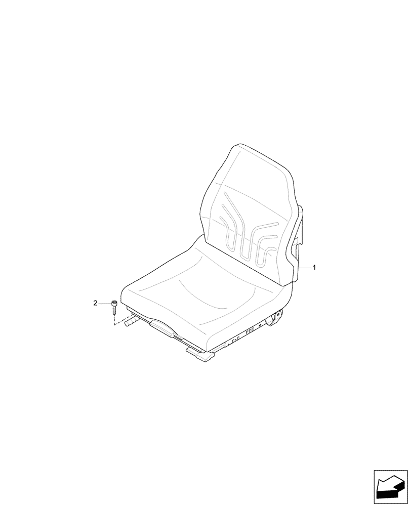 Схема запчастей Case CX26C - (90.120.010) - SEAT (90) - PLATFORM, CAB, BODYWORK AND DECALS