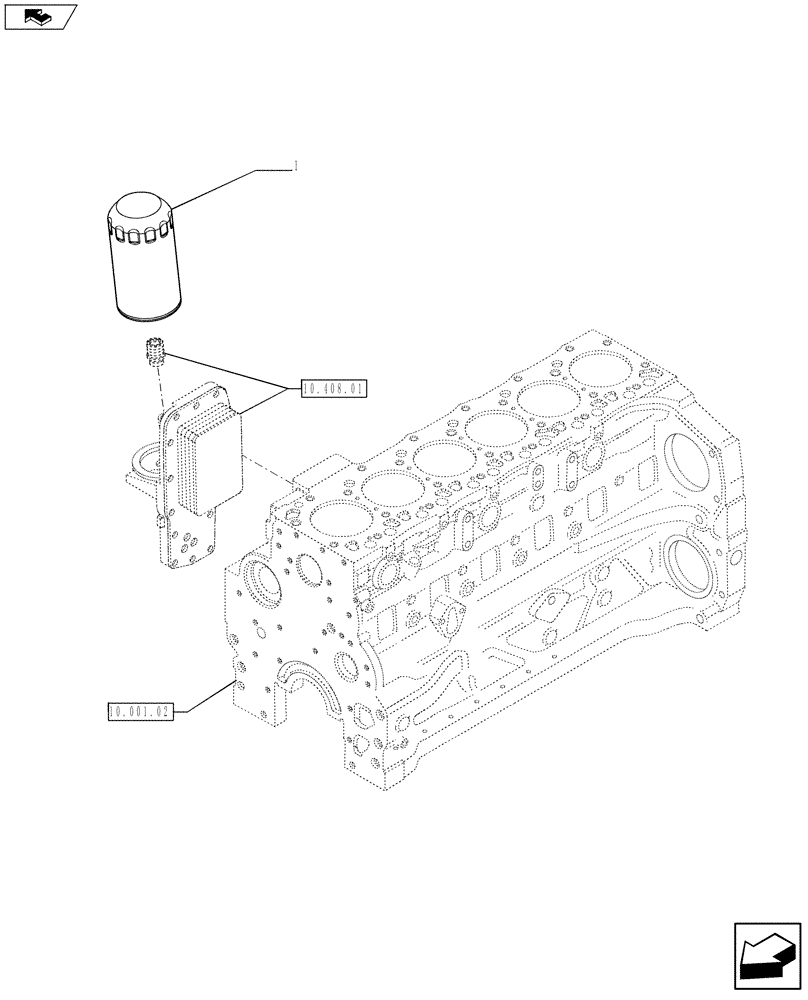 Схема запчастей Case F4DFE6132 A002 - (10.206.02) - OIL FILTERS - ENGINE (2854742) (10) - ENGINE