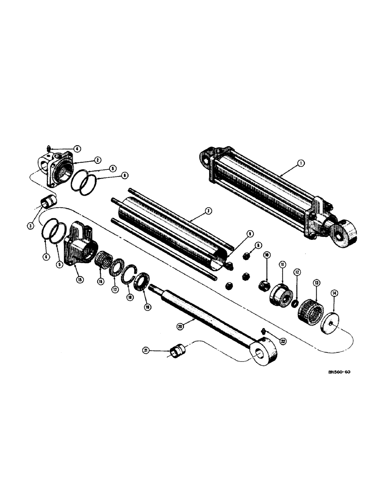 Схема запчастей Case 420B - (178[1]) - D27156 HYDRAULIC BOOM CYLINDER (07) - HYDRAULIC SYSTEM