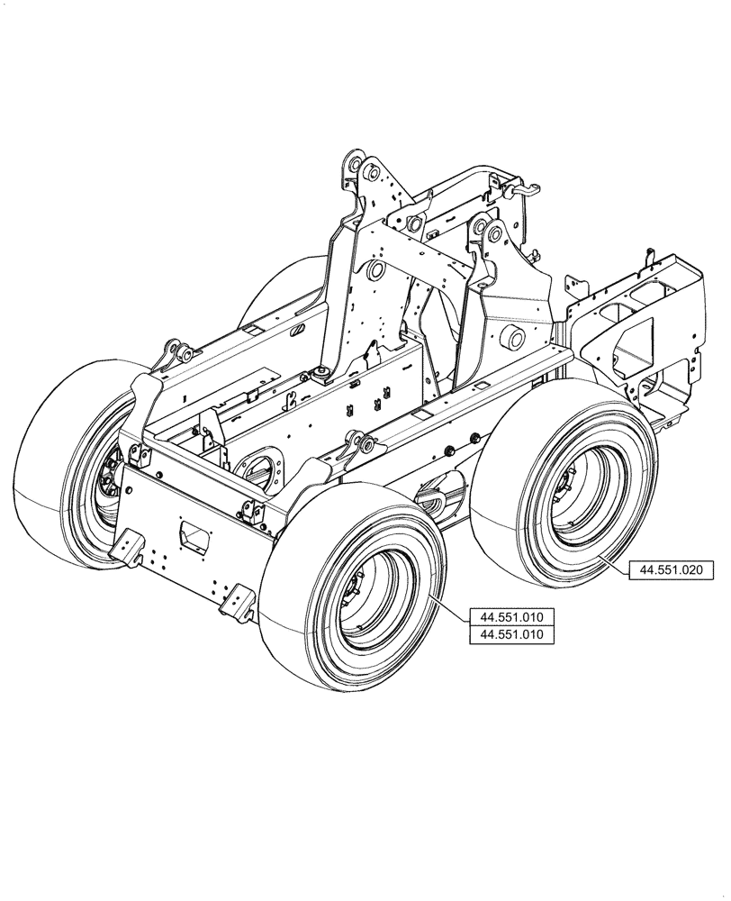 Схема запчастей Case SV340 - (00.000.44) - PICTORIAL INDEX - WHEELS (00) - GENERAL & PICTORIAL INDEX
