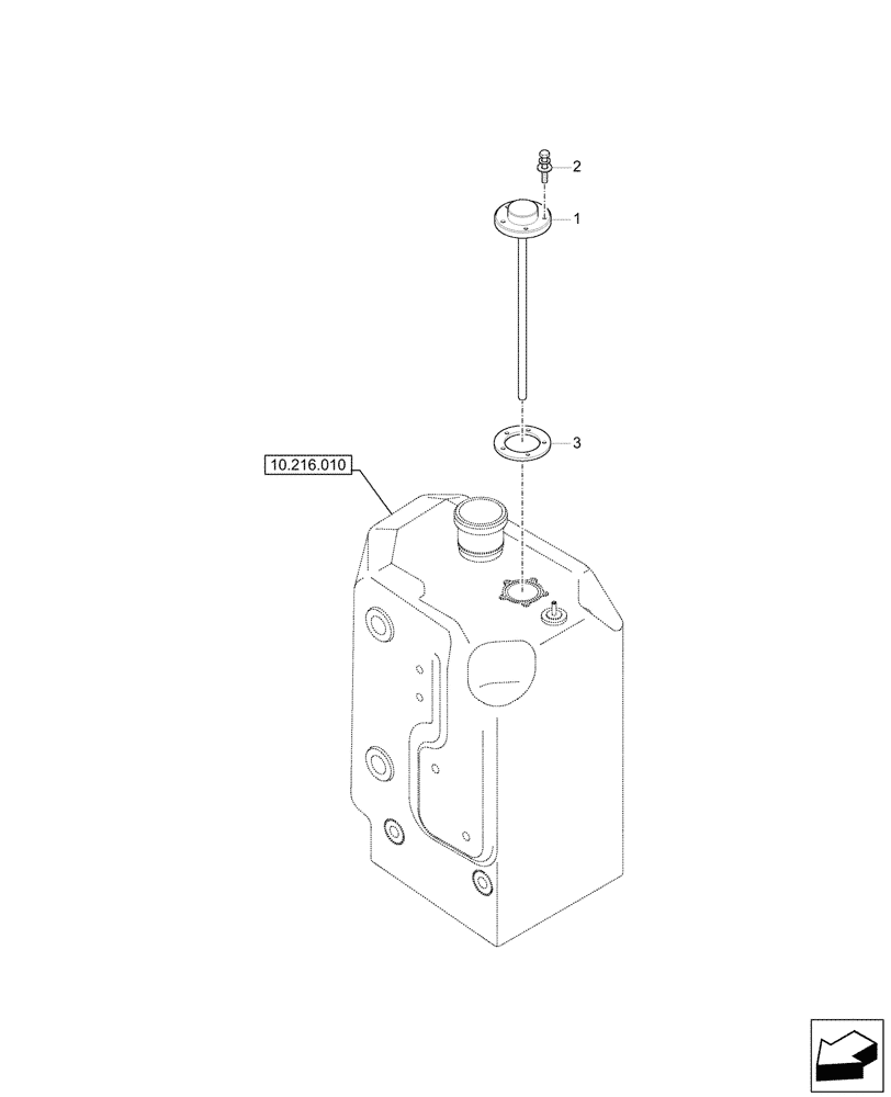 Схема запчастей Case CX26C - (55.011.010) - FUEL TANK, SENDER UNIT (55) - ELECTRICAL SYSTEMS