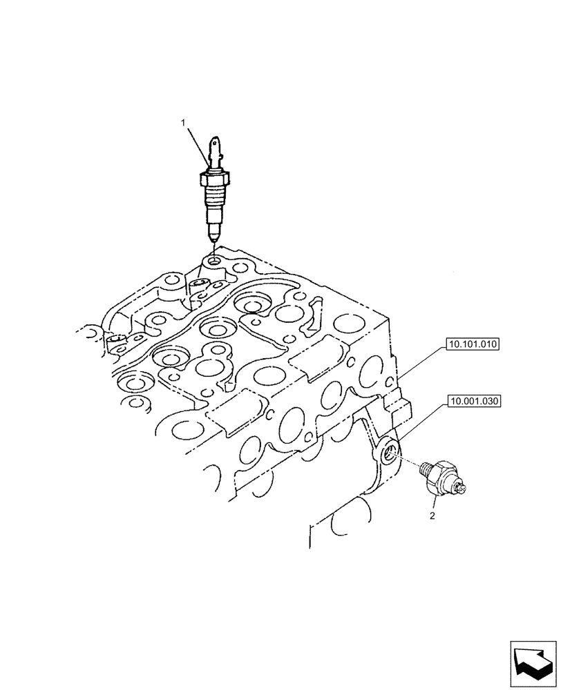 Схема запчастей Case CX26C - (55.013.010) - ENGINE, OIL, TEMPERATURE SWITCH (55) - ELECTRICAL SYSTEMS