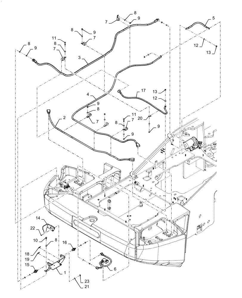 Схема запчастей Case 1121G - (55.302.020[02]) - BATTERY CABLES (55) - ELECTRICAL SYSTEMS