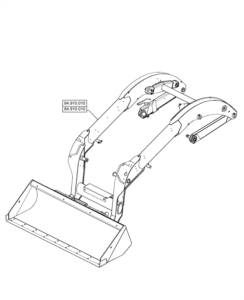 Схема запчастей Case SR270 - (84.000.00) - PICTORIAL INDEX - BOOMS, DIPPERS & BUCKET (84) - BOOMS, DIPPERS & BUCKETS
