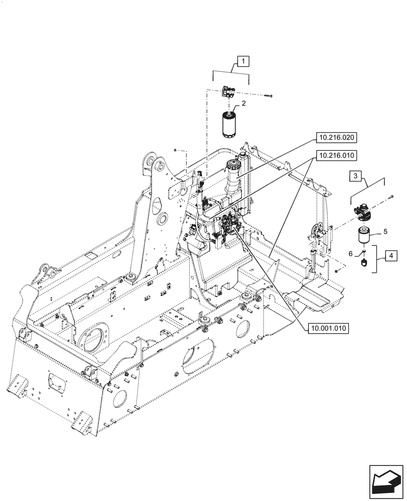 Схема запчастей Case SV340 - (10.216.030) - FUEL FILTER / WATER SEPARATOR (10) - ENGINE