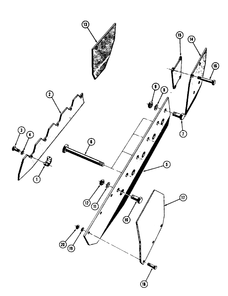 Схема запчастей Case 600 - (122) - TRACK INSTALLATION, SPROCKET GUARDS, ROCK GUARDS, MUD GUARDS (USED FDROM S/N 3-23-56) (04) - UNDERCARRIAGE