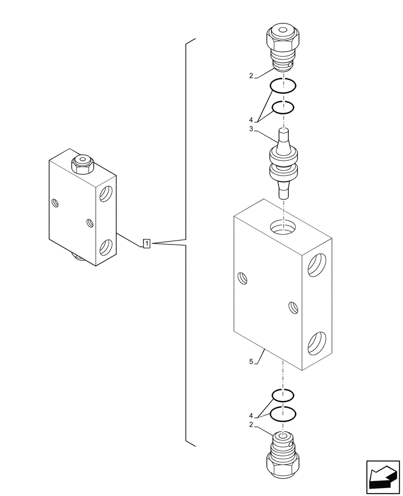 Схема запчастей Case 580SN - (35.732.050) - VAR - 423080 - STABILIZER, MECHANICAL, CONTROLS, CHECK VALVE, LINES (35) - HYDRAULIC SYSTEMS