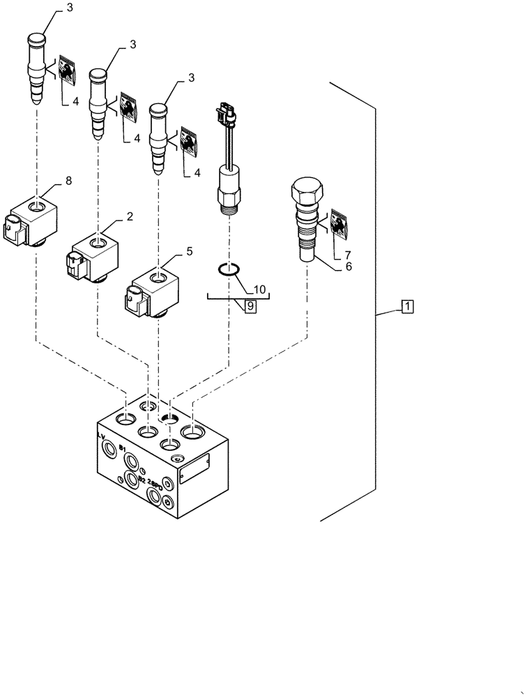 Схема запчастей Case SV340 - (29.134.010[03]) - ELECTRO-HYDRAULIC 2-SPEED BRAKE VALVE (29) - HYDROSTATIC DRIVE