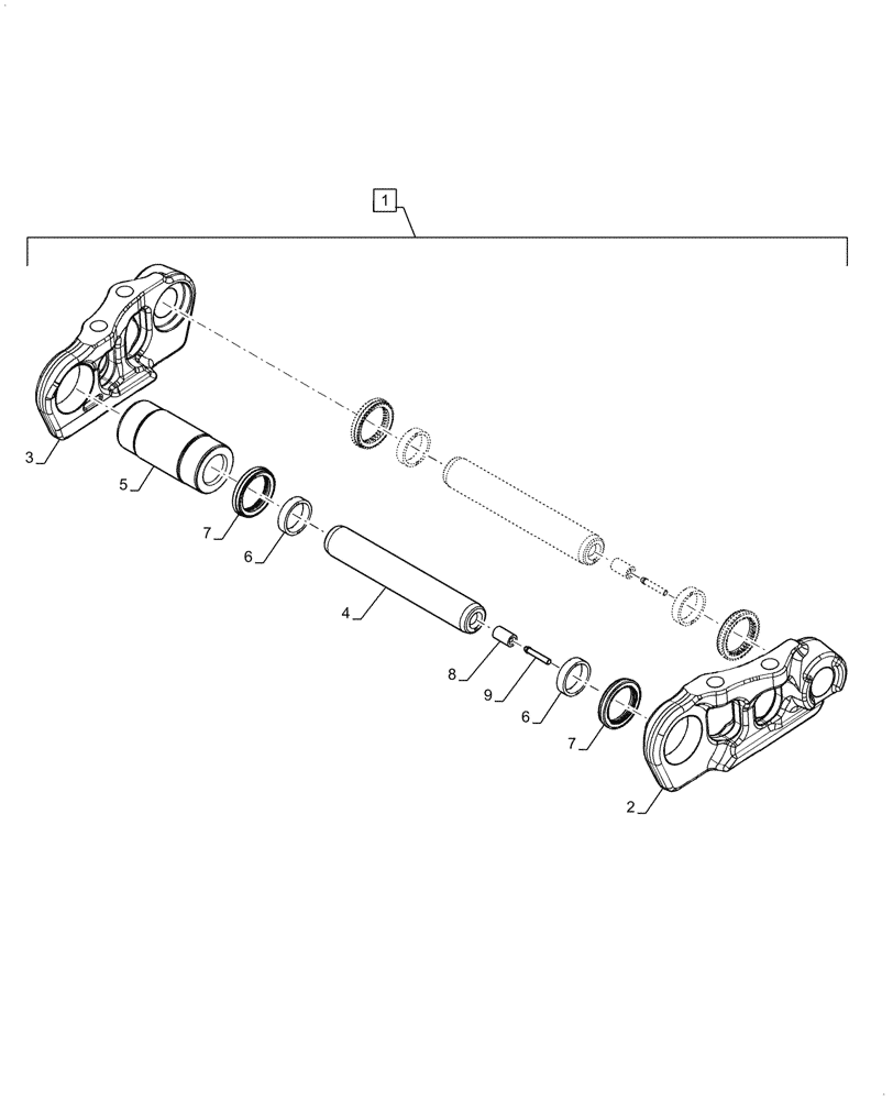 Схема запчастей Case 1650M LGP PAT - (48.100.010) - KIT, TRACK LINK SALT (48) - TRACKS & TRACK SUSPENSION