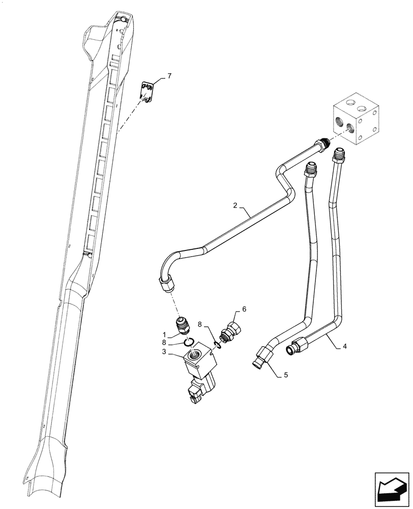 Схема запчастей Case SV340 - (35.724.010) - W/O SELF-LEVELING HYDRAULIC CONTROL, MECHANICAL CONTROLS (35) - HYDRAULIC SYSTEMS