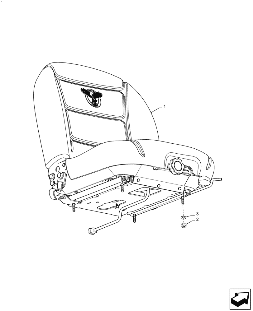 Схема запчастей Case SR220 - (90.120.AD[06]) - SEAT, MECHANICAL SUSPENSION (03-OCT-2016 & NEWER) (90) - PLATFORM, CAB, BODYWORK AND DECALS