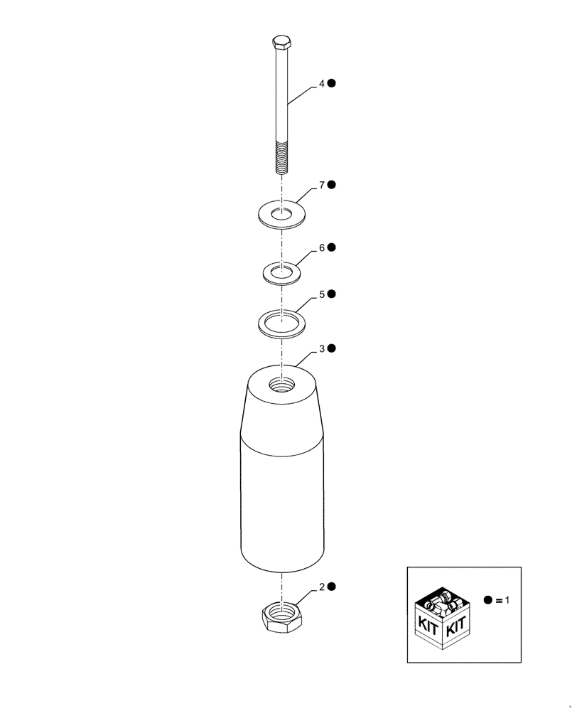 Схема запчастей Case SR130 - (88.100.82[JP7]) - KIT DISTRIBUTOR PIN AND BOLT BOX PACK (88) - ACCESSORIES