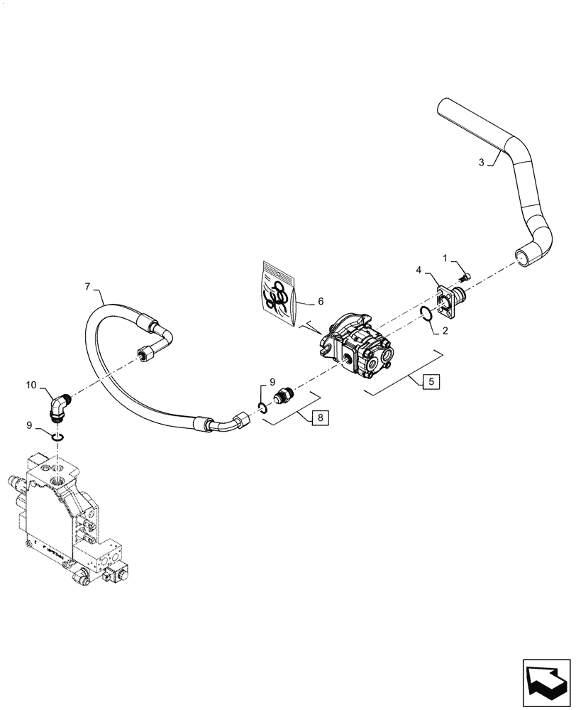 Схема запчастей Case SR210 - (35.220.AA[01]) - STANDARD GEAR PUMP (35) - HYDRAULIC SYSTEMS