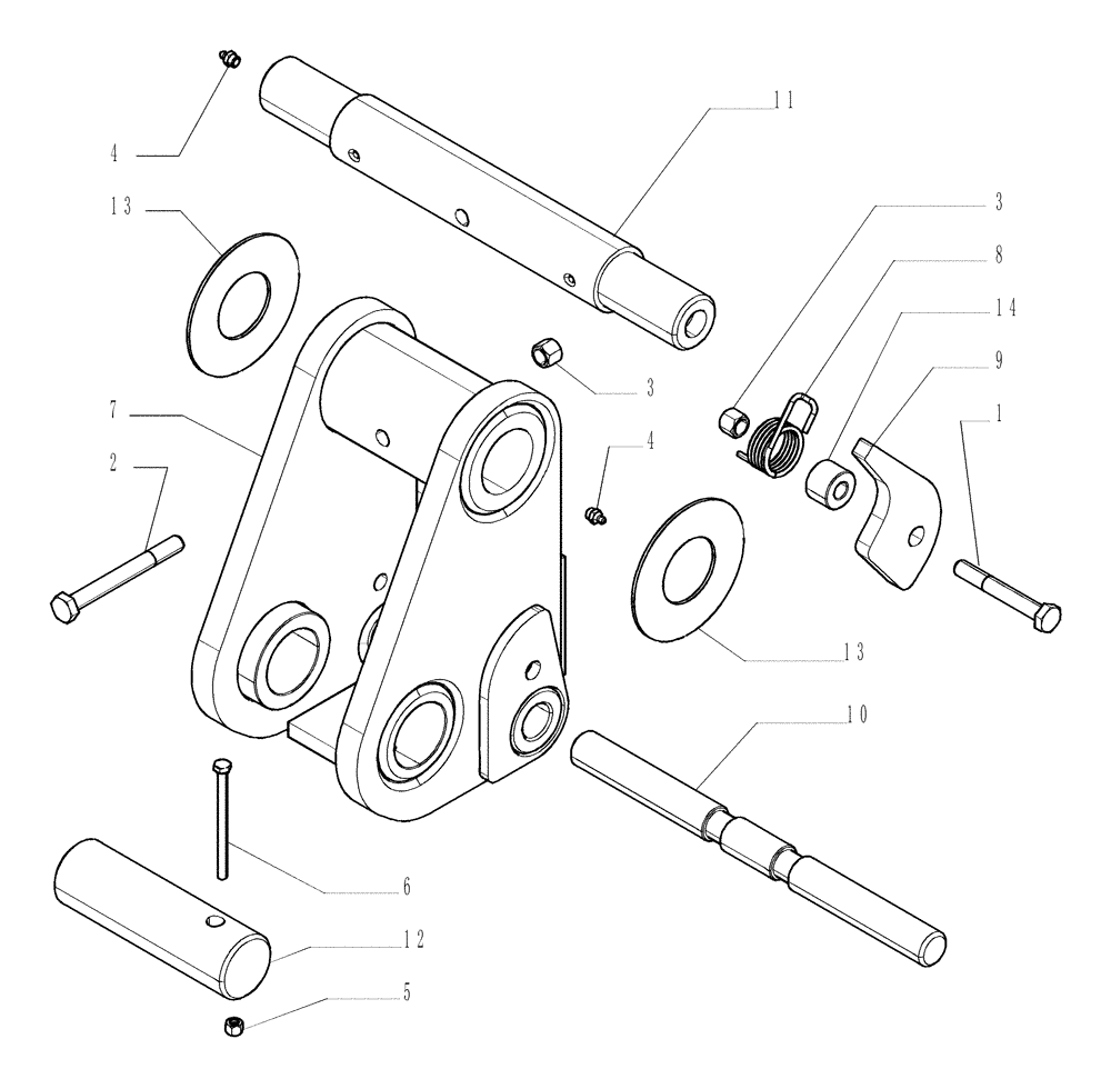 Схема запчастей Case TX945 - (9.81130[01]) - MECHANICAL QUICK HOOKER - OPTIONAL CODE 749219001 (84) - BOOMS, DIPPERS & BUCKETS