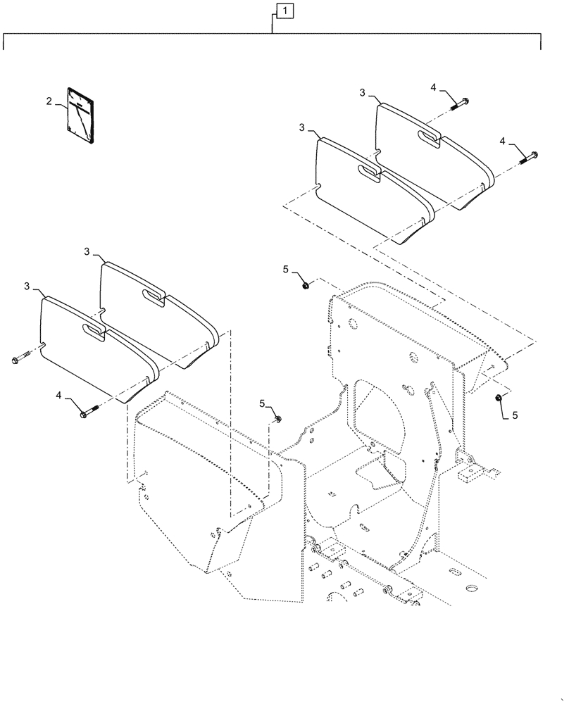 Схема запчастей Case SR270 - (88.100.39[03]) - DIA KIT, ADDITIONAL COUNTERWEIGHT (88) - ACCESSORIES