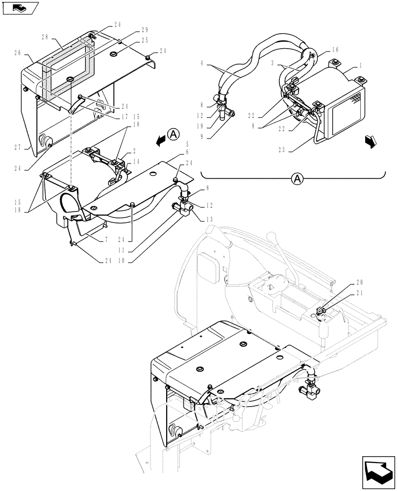 Схема запчастей Case CX27B ASN - (10.254.02) - HOSE ASSY, HEATER (10) - ENGINE