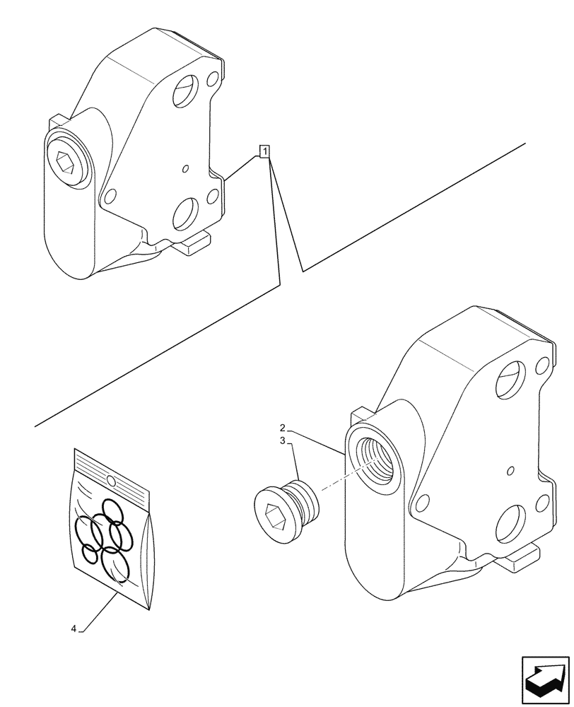 Схема запчастей Case 580SN - (35.359.615) - 6-SPOOL, 7-SPOOL, 8-SPOOL, BACKHOE CONTROL VALVE, OUTLET SECTION, COMPONENTS (35) - HYDRAULIC SYSTEMS