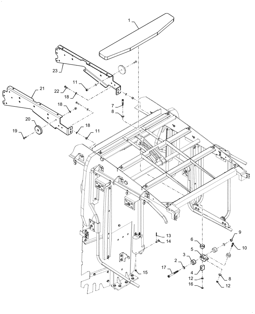 Схема запчастей Case 1121G - (90.105.010[04]) - HOOD INSTALLATION (90) - PLATFORM, CAB, BODYWORK AND DECALS