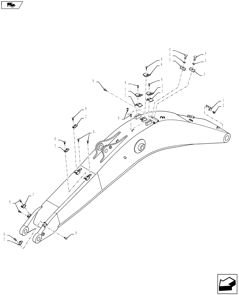 Схема запчастей Case CX235C SR - (84.114.05) - CLAMP - BOOM HBCV (84) - BOOMS, DIPPERS & BUCKETS