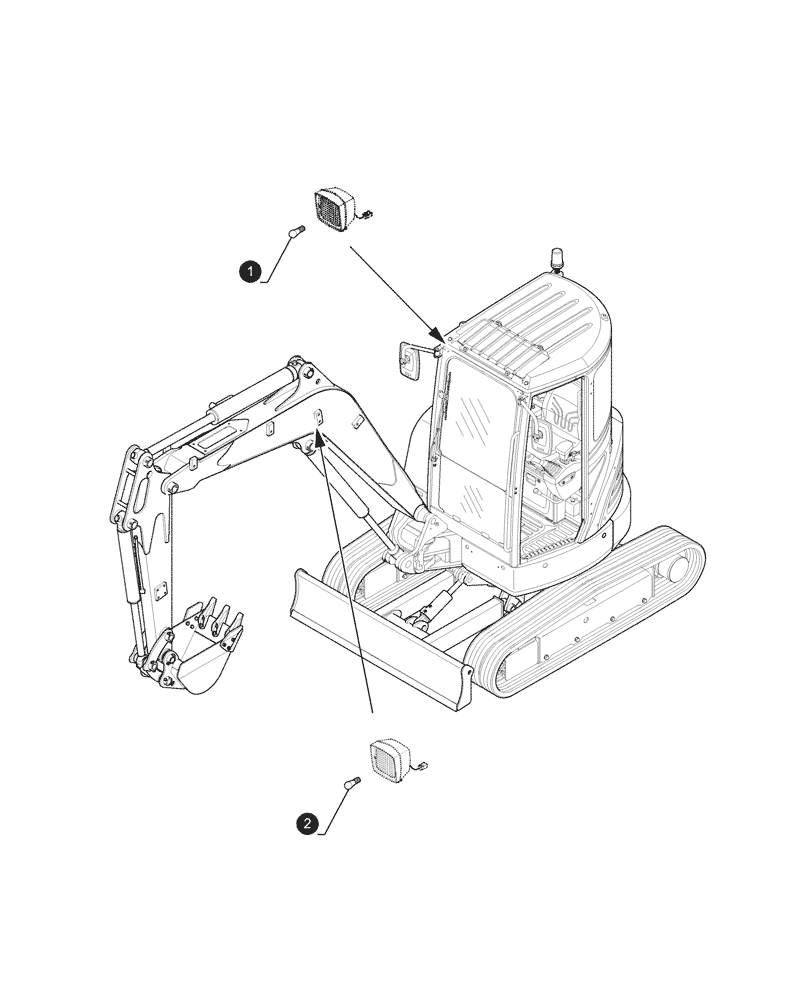 Схема запчастей Case CX26C - (05.100.04[04]) - MAINTENANCE PARTS - BULBS (05) - SERVICE & MAINTENANCE